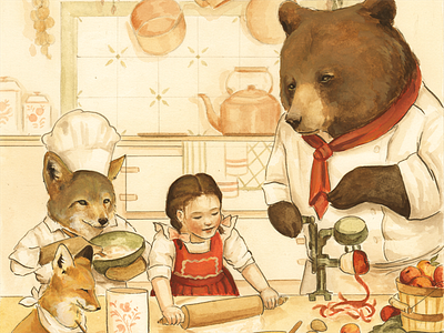 A Happy Announcement! art books children childrens illustration food illustration kidlit kids kitchen literature picture book watercolor