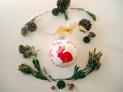 Visions of Sugar Plums: Jackalope #2 (ornament)