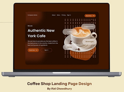 Coffee Shop Landing Page Design branding design graphic design leadership product design ui ux vector