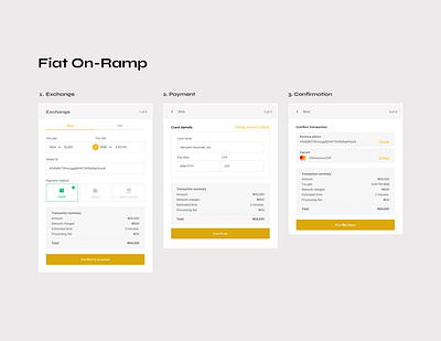 Fiat On-Ramp block chain figma product design ui uiux ux web3