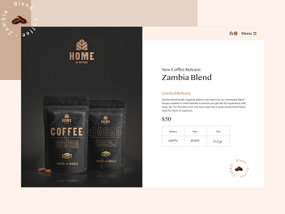 Coffee Landing branding design landing page product design ui uiux ux