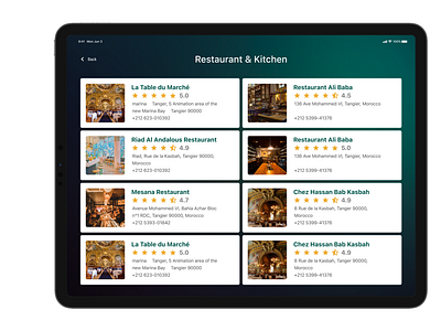 Nearby Restaurant and kitchen design product design ui uiux ux