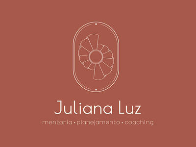 Juliana Luz's Logo branding coach contemporary cycle design feminine graphic design illustration ilustration infinity lineart logo loop minimal modern stairs sun terracota