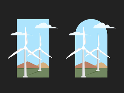 Sustainability and Wind Power animation design illustration landscape motion motion design motion graphics pastel colors sustainability vertical wind power