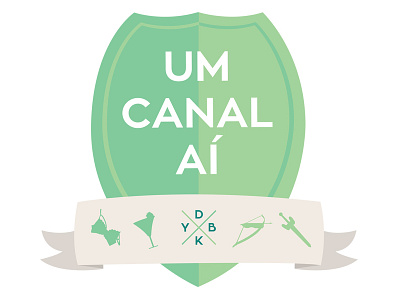 Redesign Um Canal Aí's logo channel flag logo minimalist redesign shield um canal ai youtube