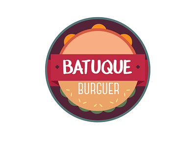 Batuque burguer (Brazil) branding brazil colorfull hamburger hamburguer logo samba