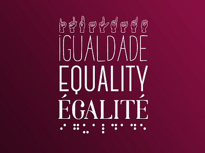 Equality desabled egalite equality igualdade libras magenta pink