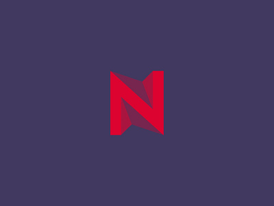 Letter N brand geometric geometry letter logo minimal n shadow