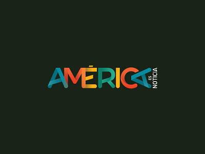 Logo for América es Noticia america brand latino ligature logo news radio typography