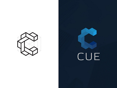 Cue architectural grid japan logo real estate tokio