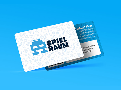 Spielraum membership card card games gaming logo pattern spielraum