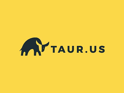 Taur.us Logo bull logo minimal yellow