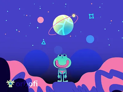 Orbofi Token Animation - P1 animation animation design branding character illustration marketing motion motion design motion graphics sketch