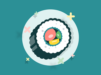 Sushi badge food sushi
