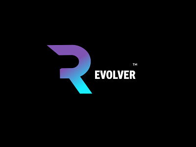R LOGO REVOLVER branding colours creative design gradients graphic design illustration logo vector