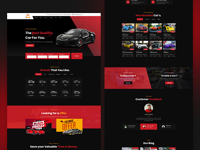 Car Selling Website landing page