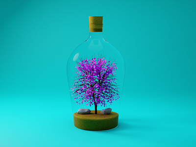 Tree in a bottle 3D