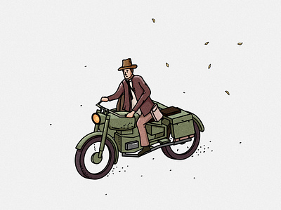 Indiana Jones on the bike.