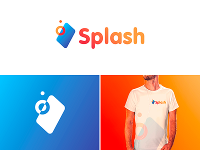 "Splash" full version logo, mockup adobe illustrator adobe photoshop brand branding design designer graphic design icon identity illustration logo logotype mockup