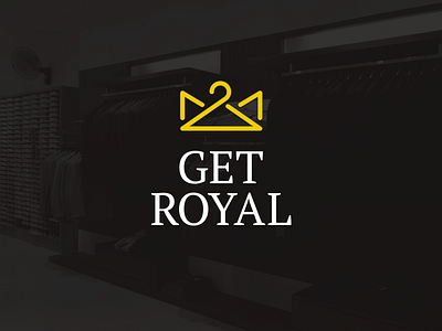Get Royal clothes crown fashion hanger logo royal yellow