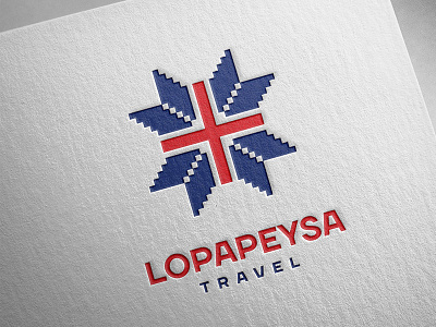 Lopapeysa blue iceland knitting logo lopapeysa red travel