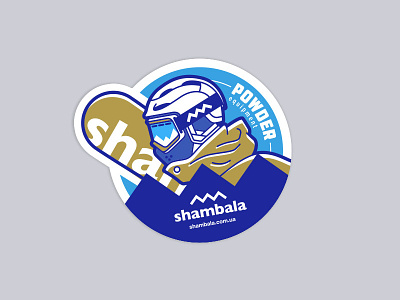 sticker for equipment shop goggles helmet logo mountains shambala ski snow snowboard winter winter sport