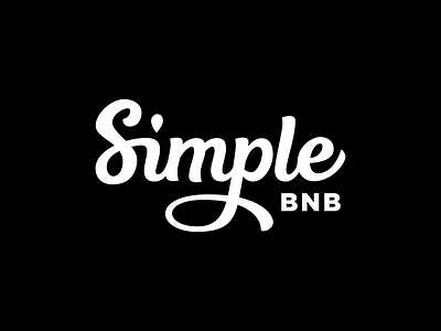 Simple BNB branding brushpen custom handmade lettering logo logotype