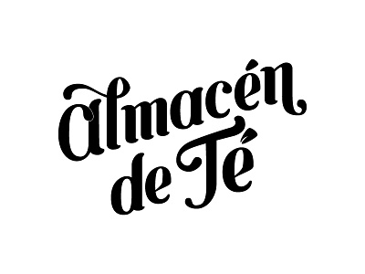 Almacé de Té branding custom handmade lettering letters logo type