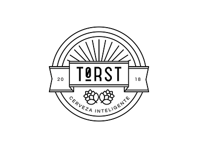 Tørst beer branding custom design illustration logo typogaphy