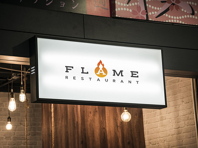 Flame Restaurant Hoarding Board