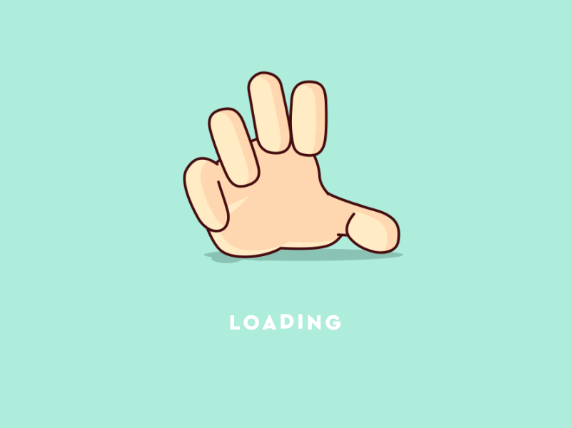 Loading Animation Bored Hand