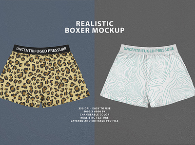 Realistic Boxer Mockup apparel boxer branding design mockup pants short