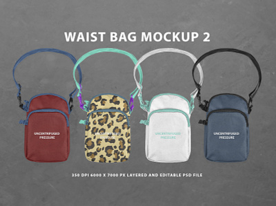 Waist Bag Mockup 2 apparel bag bag mockup branding design mockup sling bag waist bag