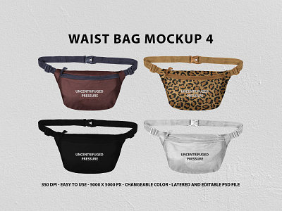 Waist Bag Mockup 4 apparel bag bag mockup branding design mockup sling bag waist bag