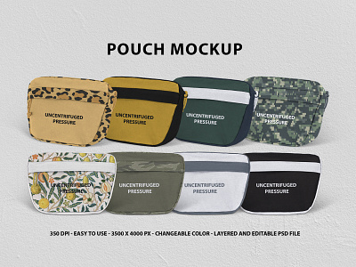 Pouch Mockup apparel bag bag mockup branding mockup pouch pouch mockup sling bag