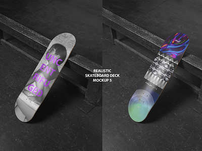 Realistic Skateboard Deck Mockup 5 branding deck mockup skateboard skateboard deck skateboard mockup