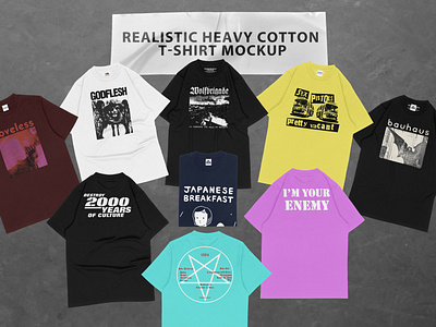 Heavy Cotton T-shirt Mockup