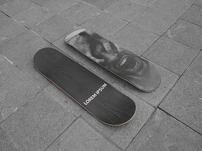 Realistic Skateboard Deck Mockup 7 apparel artwork branding deck design graphic design illustration mockup skate skateboard template