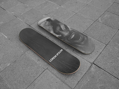 Realistic Skateboard Deck Mockup 7