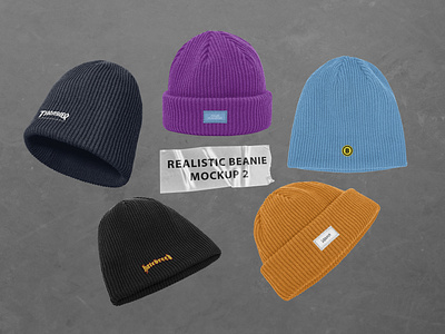 Realistic Beanie Hat Mockup 2