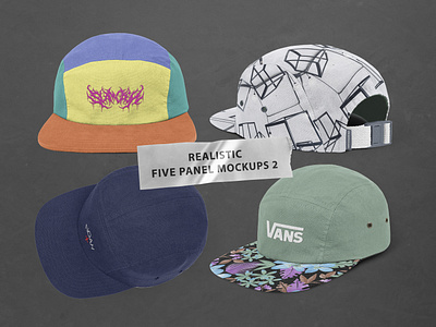 Realistic Five Panel Mockups 2