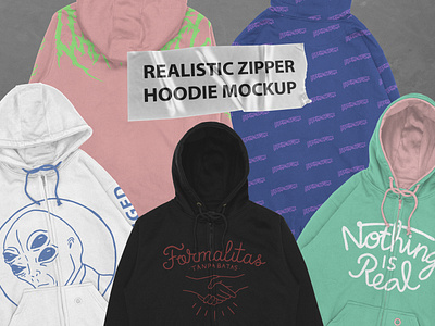 Realistic Zipper Hoodie Mockup apparel artwork branding design graphic design hoodie mockup template zipper zipper mockup