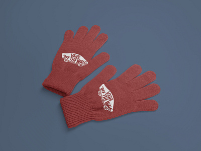 Realistic Winter Glove Mockup