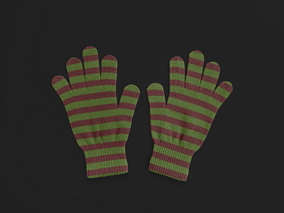 Realistic Winter Glove Mockup