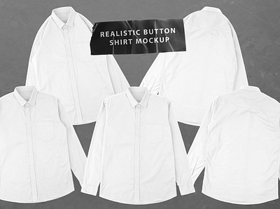 Realistic Button Shirt Mockup apparel artwork branding design graphic design mockup shirt mockup template