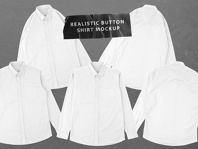 Realistic Button Shirt Mockup