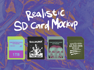 Realistic Sd Card Mockup apparel artwork branding design graphic design mockup sd card mockup template
