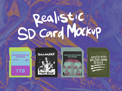 Realistic Sd Card Mockup