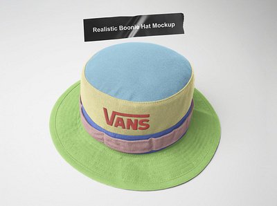 Realistic Boonie Hat Mockup apparel artwork branding design graphic design hat mockup template