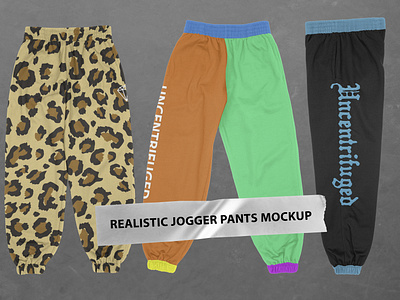 Realistic Jogger Pants Mockup